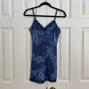Victoria Secret Blue Lingerie Nightgown Sleepwear Size Medium